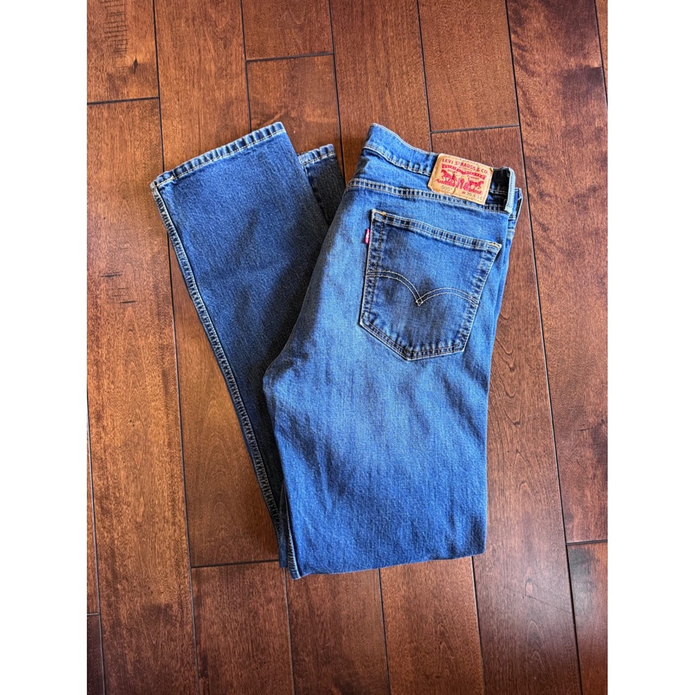 Levis 505 Regular Fit Mens Jeans 36x34 Medium Wash Blue‎ Straight Leg Denim